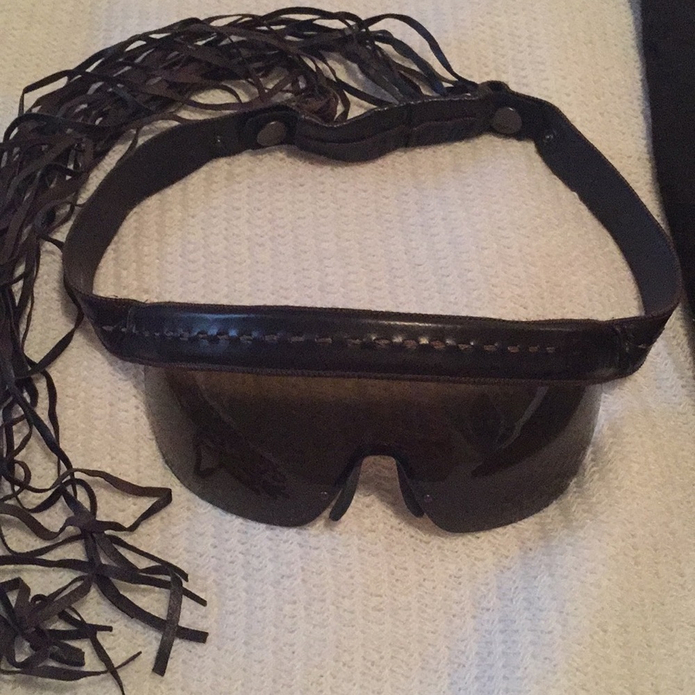 💯 % Authentic Vintage FENDI Marchon Fringe Leather Sunglasses (Circa 90’s)